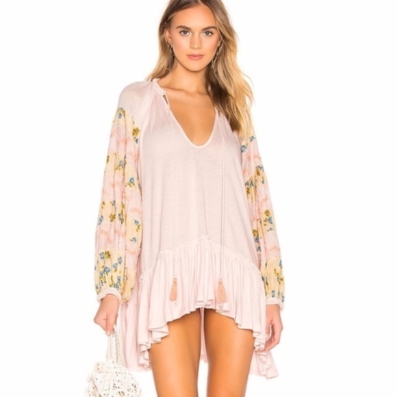 NWOT Free People Pink Mix It Up Tunic Dress small - Picture 1 of 8